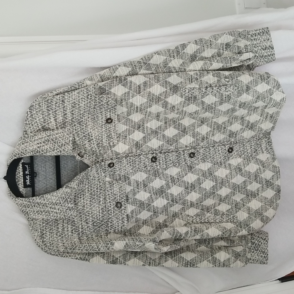 White Birch Medium Black and White Shacket
